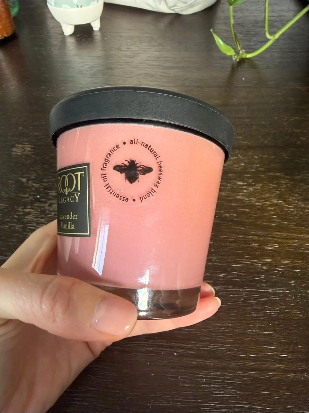 Legacy Lavender Vanilla Candle - Pink with Black Lid